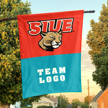 Cougars vs Custom Team House Divided Flag, NCAA Two Team Flag