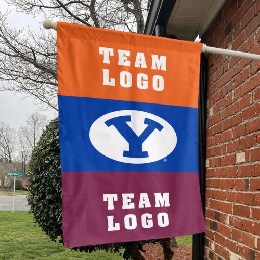 Cougars vs Custom Team House Divided Flag, NCAA Two Team Flag Cougars vs Custom Team House Divided Flag, NCAA Two Team Flag