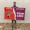 Cougars vs Custom Team House Divided Flag, Personalized College Flag