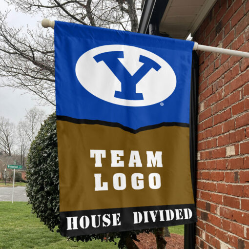 Cougars vs Custom Team House Divided Flag, Personalized House Flag