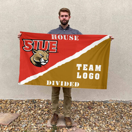 Cougars vs Custom Team House Divided Flag, Personalized House Flag