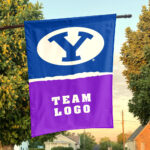 Cougars vs Custom Team House Divided Flag, Personalized NCAA Flag