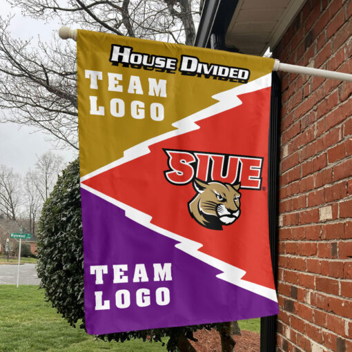 Cougars vs Custom Team House Divided Flag, Personalized NCAA Flag