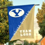 Cougars vs Custom Team House Divided Flag, Personalized Split Flag