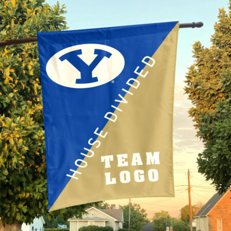 Cougars vs Custom Team House Divided Flag, Personalized Split Flag