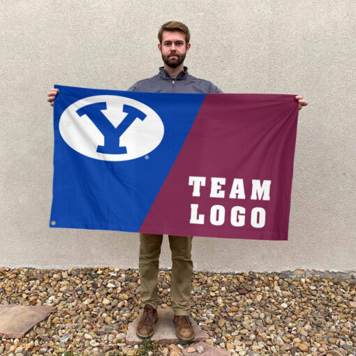 Cougars vs Custom Team House Divided Flag, Personalized Team Flag Cougars vs Custom Team House Divided Flag, Personalized Team Flag