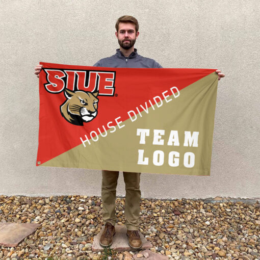 Cougars vs Custom Team House Divided Flag, Personalized Team Flag