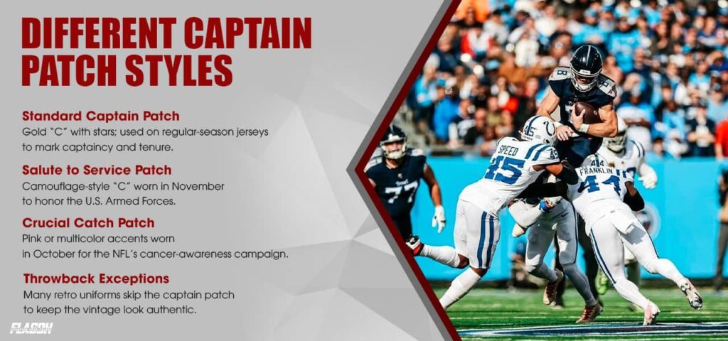 Different Captain Patch Styles You’ll See In The NFL