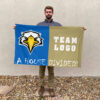 Eagles vs Custom Team House Divided Flag, Custom House Flag