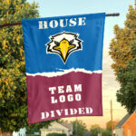 Eagles vs Custom Team House Divided Flag, NCAA House Flag