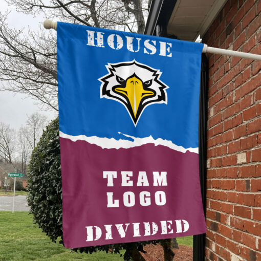 Eagles vs Custom Team House Divided Flag, NCAA House Flag