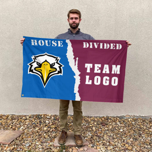 Eagles vs Custom Team House Divided Flag, NCAA House Flag