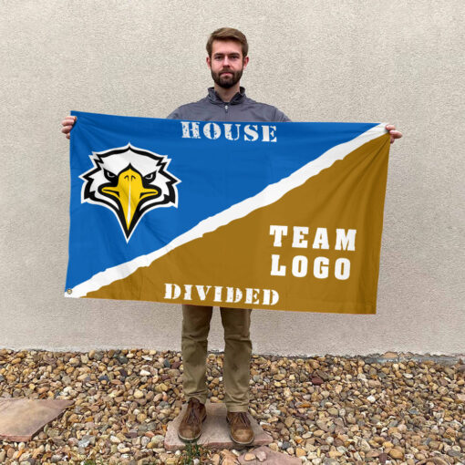 Eagles vs Custom Team House Divided Flag, NCAA Rivalry Flag