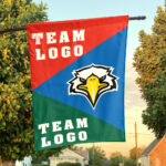 Eagles vs Custom Team House Divided Flag, NCAA Spirit Flag