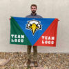 Eagles vs Custom Team House Divided Flag, NCAA Spirit Flag