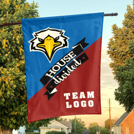 Eagles vs Custom Team House Divided Flag, NCAA Team Flag
