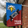 Eagles vs Custom Team House Divided Flag, NCAA Team Flag