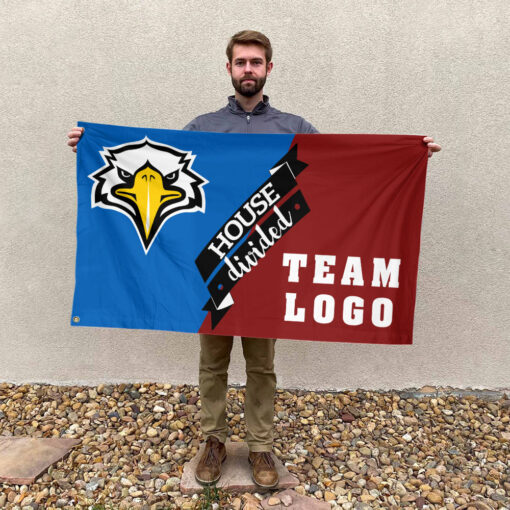 Eagles vs Custom Team House Divided Flag, NCAA Team Flag