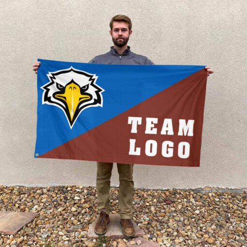 Eagles vs Custom Team House Divided Flag, Personalized College Flag