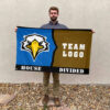 Eagles vs Custom Team House Divided Flag, Personalized House Flag