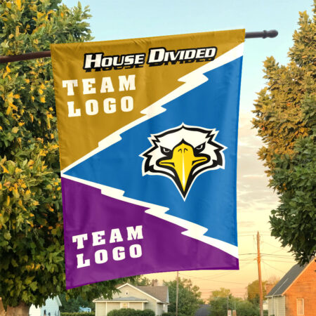 Eagles vs Custom Team House Divided Flag, Personalized Spirit Flag