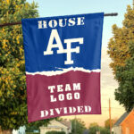 Falcons vs Custom Team House Divided Flag, NCAA House Flag