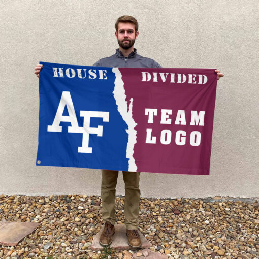 Falcons vs Custom Team House Divided Flag, NCAA House Flag Falcons vs Custom Team House Divided Flag, NCAA House Flag