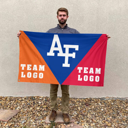 Falcons vs Custom Team House Divided Flag, NCAA Spirit Flag Falcons vs Custom Team House Divided Flag, NCAA Spirit Flag