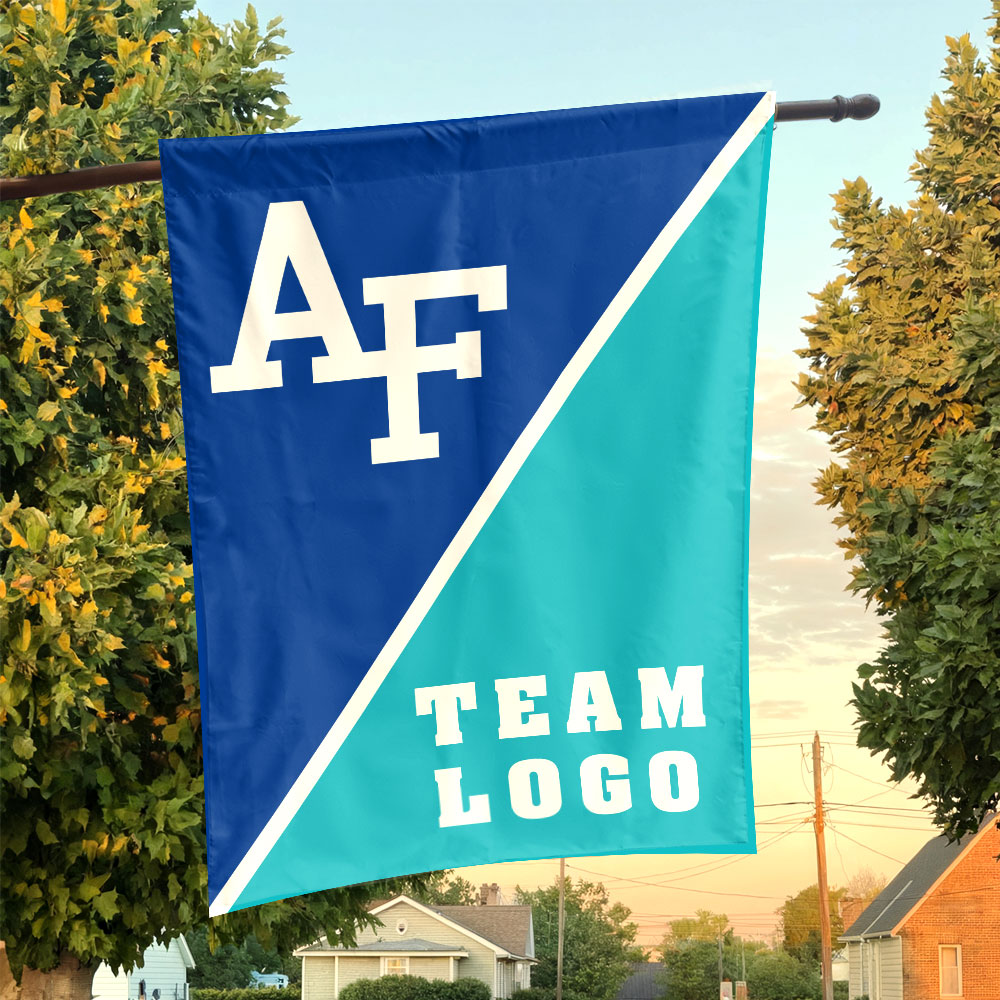 Falcons vs Custom Team House Divided Flag, NCAA Split Flag Falcons vs Custom Team House Divided Flag, NCAA Split Flag