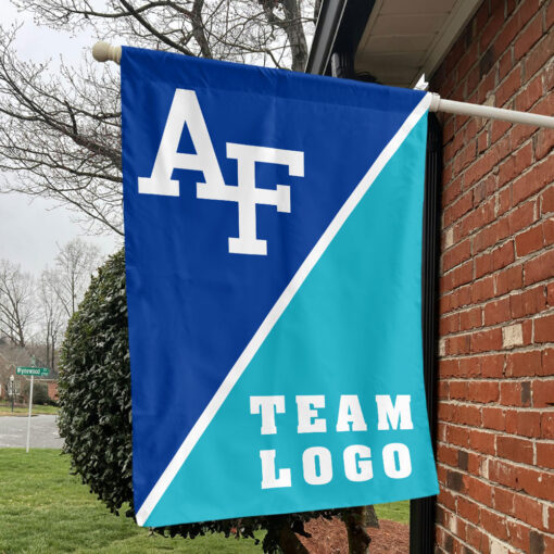 Falcons vs Custom Team House Divided Flag, NCAA Split Flag Falcons vs Custom Team House Divided Flag, NCAA Split Flag