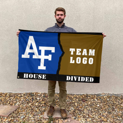 Falcons vs Custom Team House Divided Flag, Personalized House Flag Falcons vs Custom Team House Divided Flag, Personalized House Flag