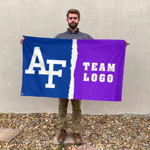 Falcons vs Custom Team House Divided Flag, Personalized NCAA Flag Falcons vs Custom Team House Divided Flag, Personalized NCAA Flag