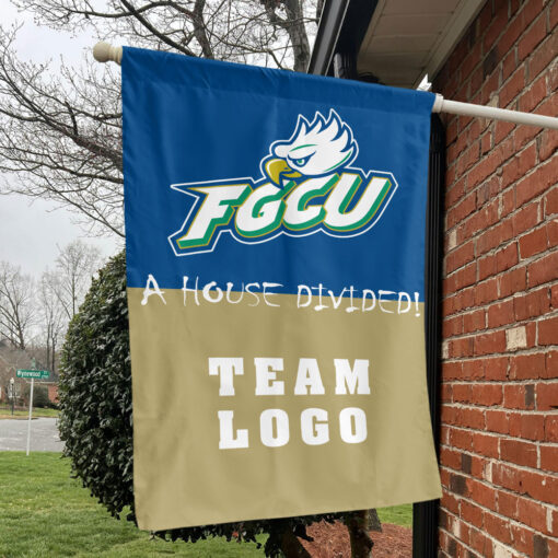 Florida Gulf Coast vs Custom Team House Divided Flag, Custom House Flag