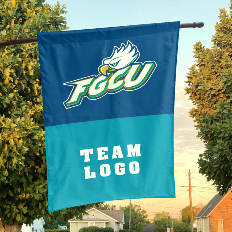 Florida Gulf Coast vs Custom Team House Divided Flag, Custom NCAA Flag ...