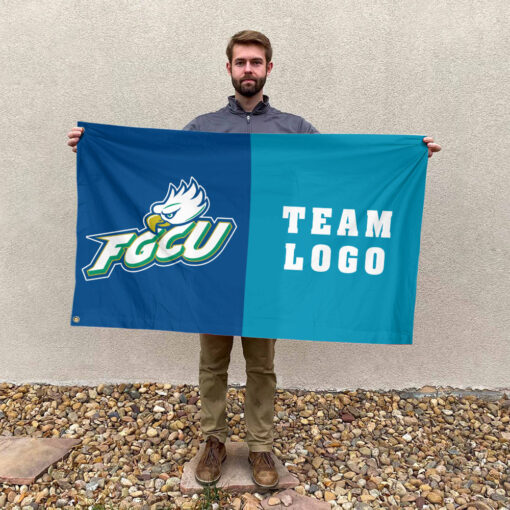Florida Gulf Coast vs Custom Team House Divided Flag, Custom NCAA Flag
