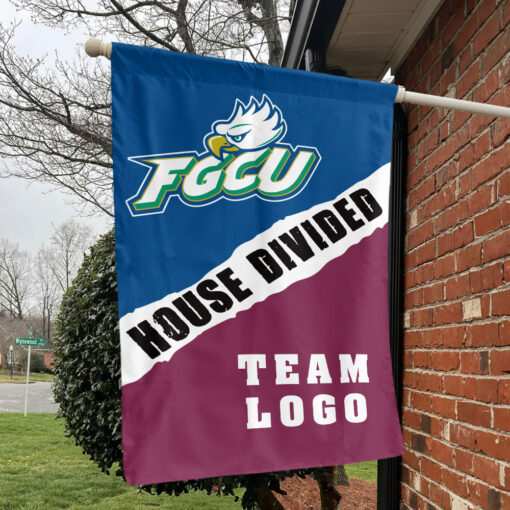 Florida Gulf Coast vs Custom Team House Divided Flag, Custom Rivalry Flag