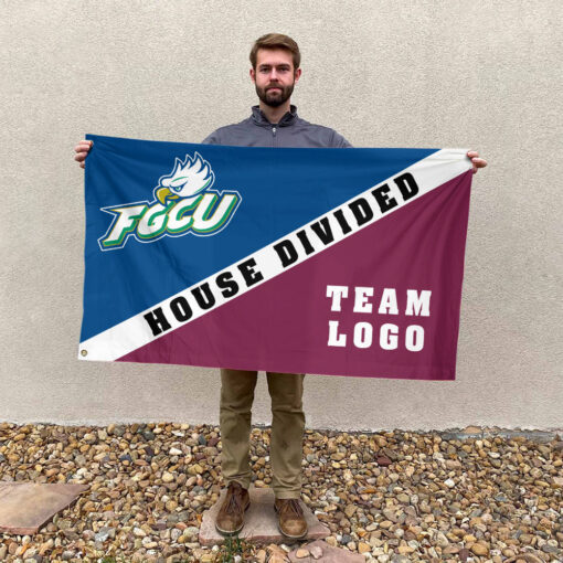 Florida Gulf Coast vs Custom Team House Divided Flag, Custom Split Flag