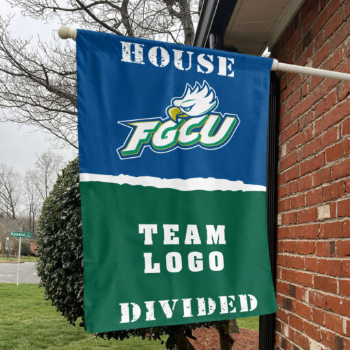 Florida Gulf Coast vs Custom Team House Divided Flag, NCAA College Flag