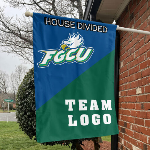 Florida Gulf Coast vs Custom Team House Divided Flag, NCAA Custom Flag