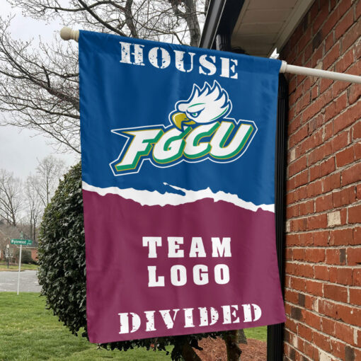 Florida Gulf Coast vs Custom Team House Divided Flag, NCAA House Flag