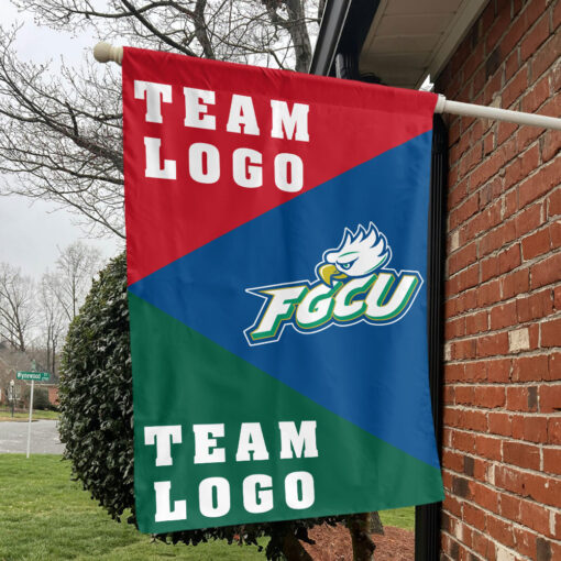 Florida Gulf Coast vs Custom Team House Divided Flag, NCAA Spirit Flag