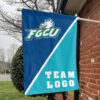 Florida Gulf Coast vs Custom Team House Divided Flag, NCAA Split Flag