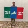 Florida Gulf Coast vs Custom Team House Divided Flag, NCAA Two Team Flag