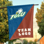 Florida Gulf Coast vs Custom Team House Divided Flag, Personalized College Flag