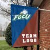 Florida Gulf Coast vs Custom Team House Divided Flag, Personalized College Flag