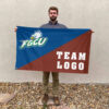 Florida Gulf Coast vs Custom Team House Divided Flag, Personalized College Flag