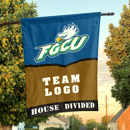 Florida Gulf Coast vs Custom Team House Divided Flag, Personalized House Flag
