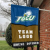 Florida Gulf Coast vs Custom Team House Divided Flag, Personalized House Flag