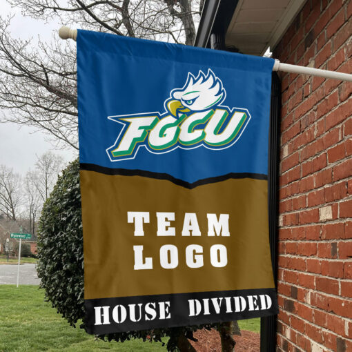 Florida Gulf Coast vs Custom Team House Divided Flag, Personalized House Flag