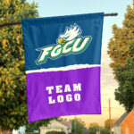 Florida Gulf Coast vs Custom Team House Divided Flag, Personalized NCAA Flag